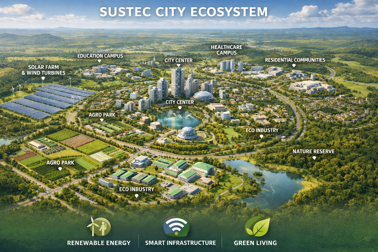 SUSTEC City Ecosystem - integrated smart city technologies