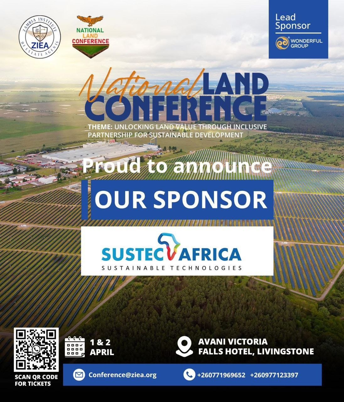 SUSTEC sponsor poster for the National Land Conference